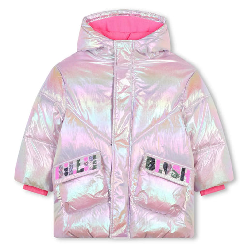 Billieblush girl's pink puffer jacket - u20425.