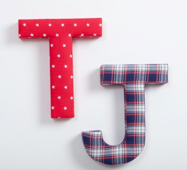 Red Star Fabric Letter