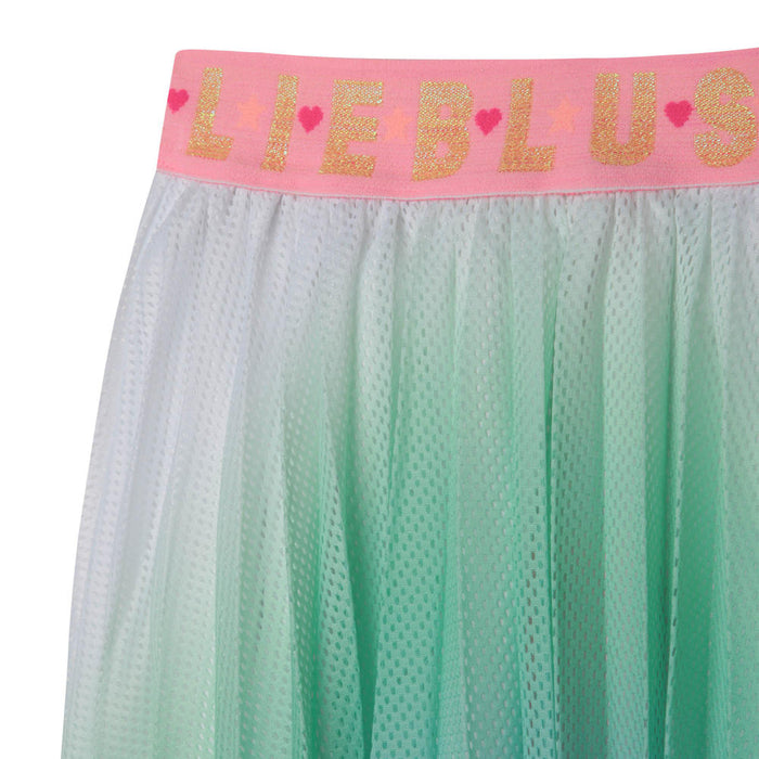 Billieblush skirt with green and blue ombre design.