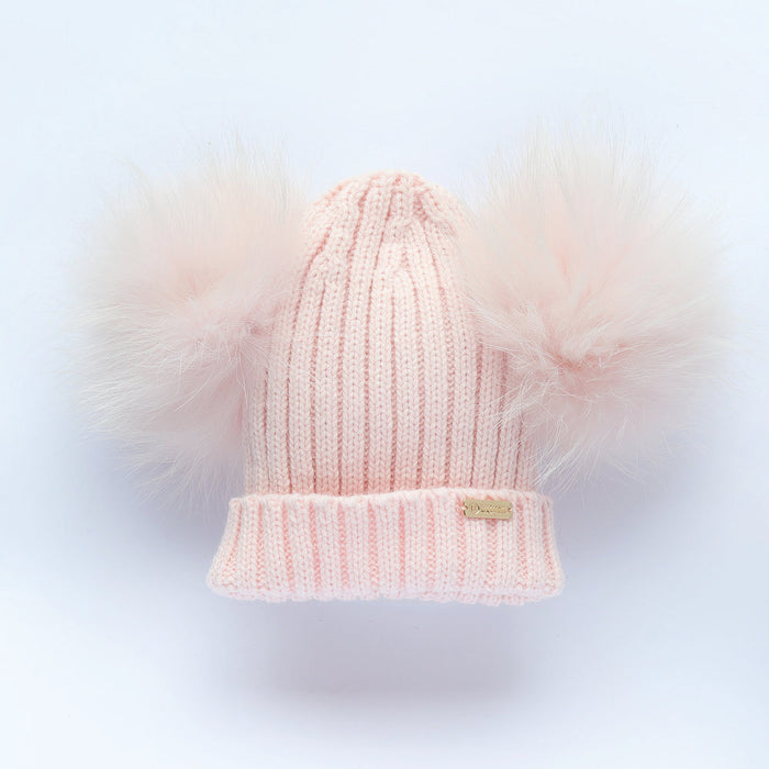 Bobble Babies Double Pom Pom Hat - Candy Pink