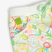 Closer look at the Boboli pineapple print shorts.
