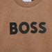 BOSS bronze sweatshirt with logo on the chest.
