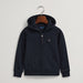 Gant boy's navy zip up hoodie - 806774.