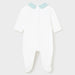 Reverse side of the Mayoral white appliqué babygrow.