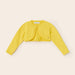 Mayoral knitted shrug in bright yellow.