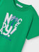 Mayoral bright green t-shirt with palm tree logo.