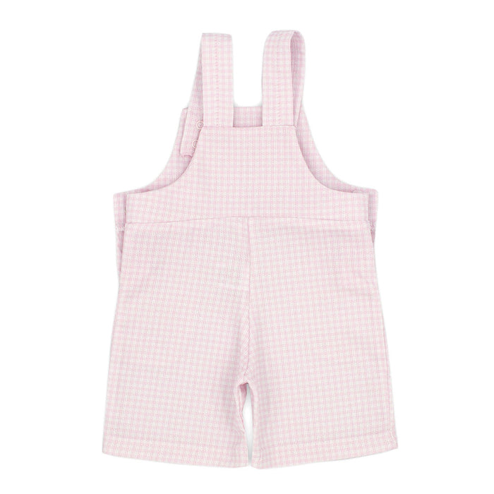 Reverse view of the Rapife Chopin Dungarees Pink.