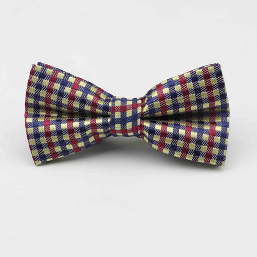Red & Navy Gingham Dickie Bow