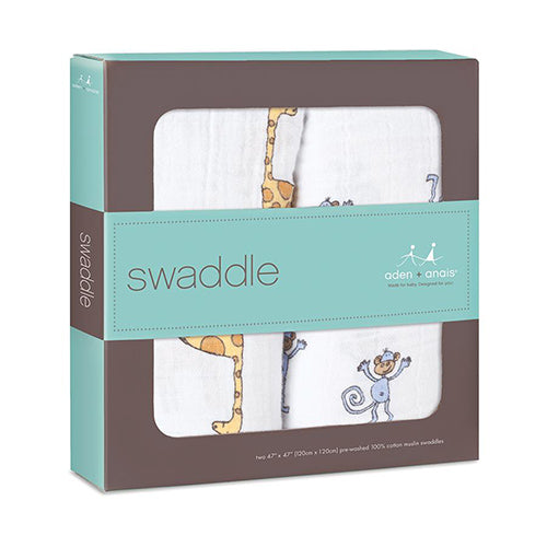 Aden and Anais Swaddle 2 Pack - Jungle Jam