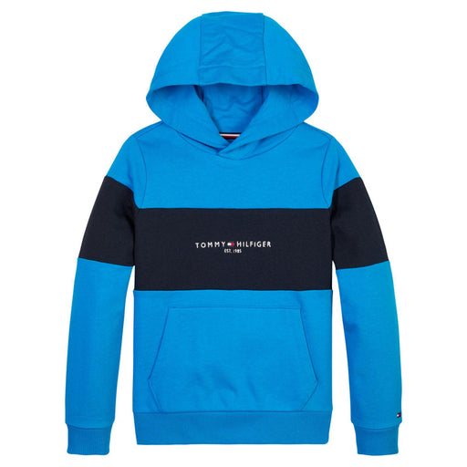 Tommy Hilfiger colourblock hoodie in blue.