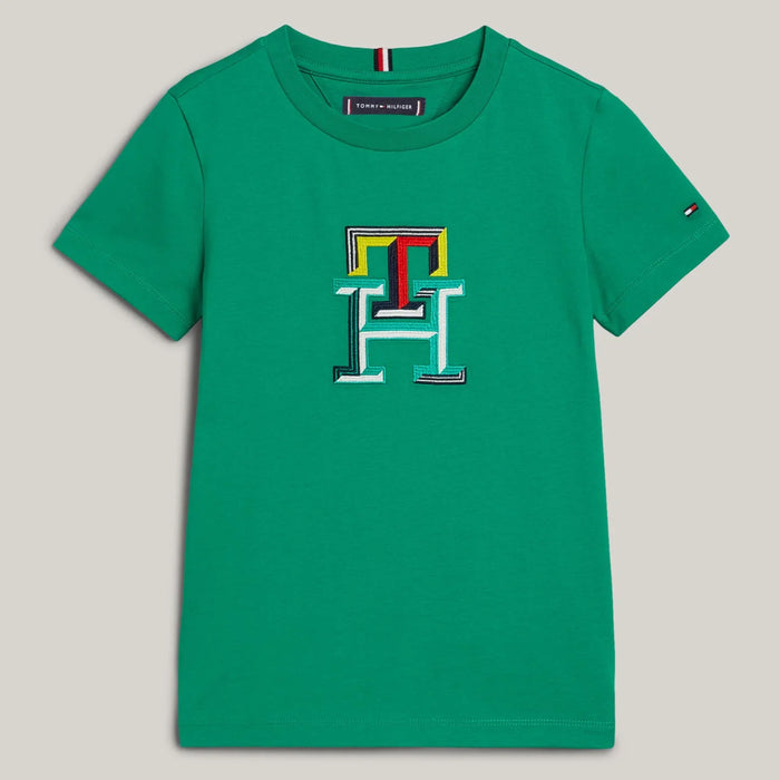 Tommy Hilfiger green monogram t-shirt - kb08813.
