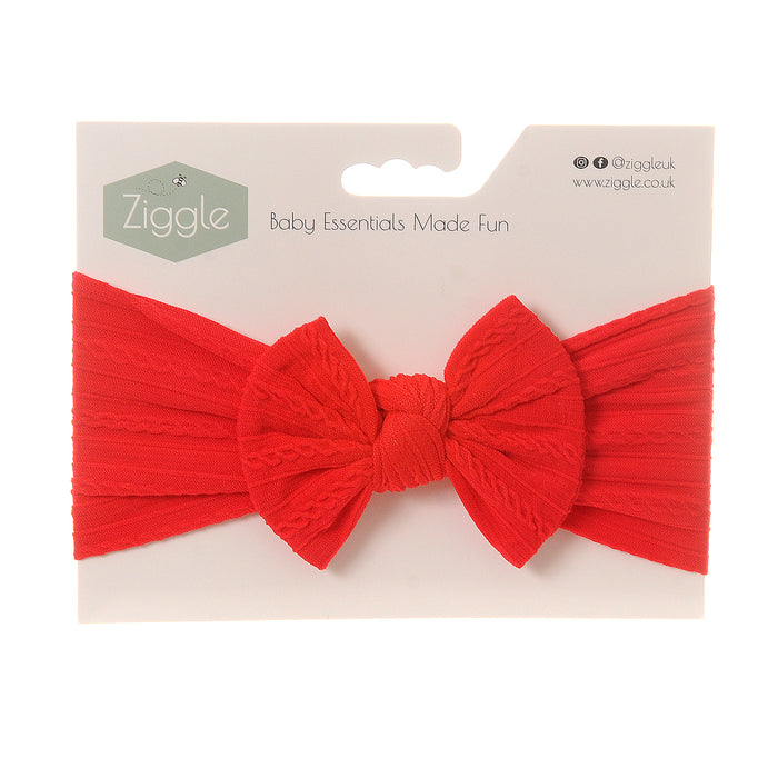 Ziggle Top Bow Headband - Red