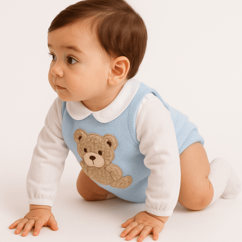 Pex Bear Romper - Blue