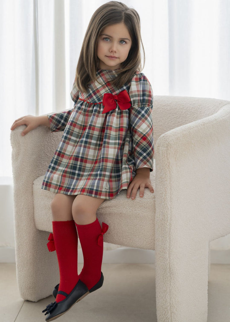 Miranda Plaid Dress - Red