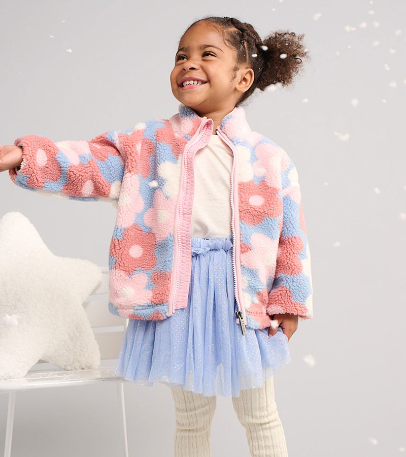 Hatley Big Flowers Sherpa Jacket