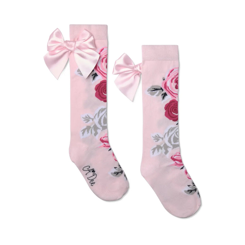 A Dee girl's pale pink alessandra knee socks - 261904.