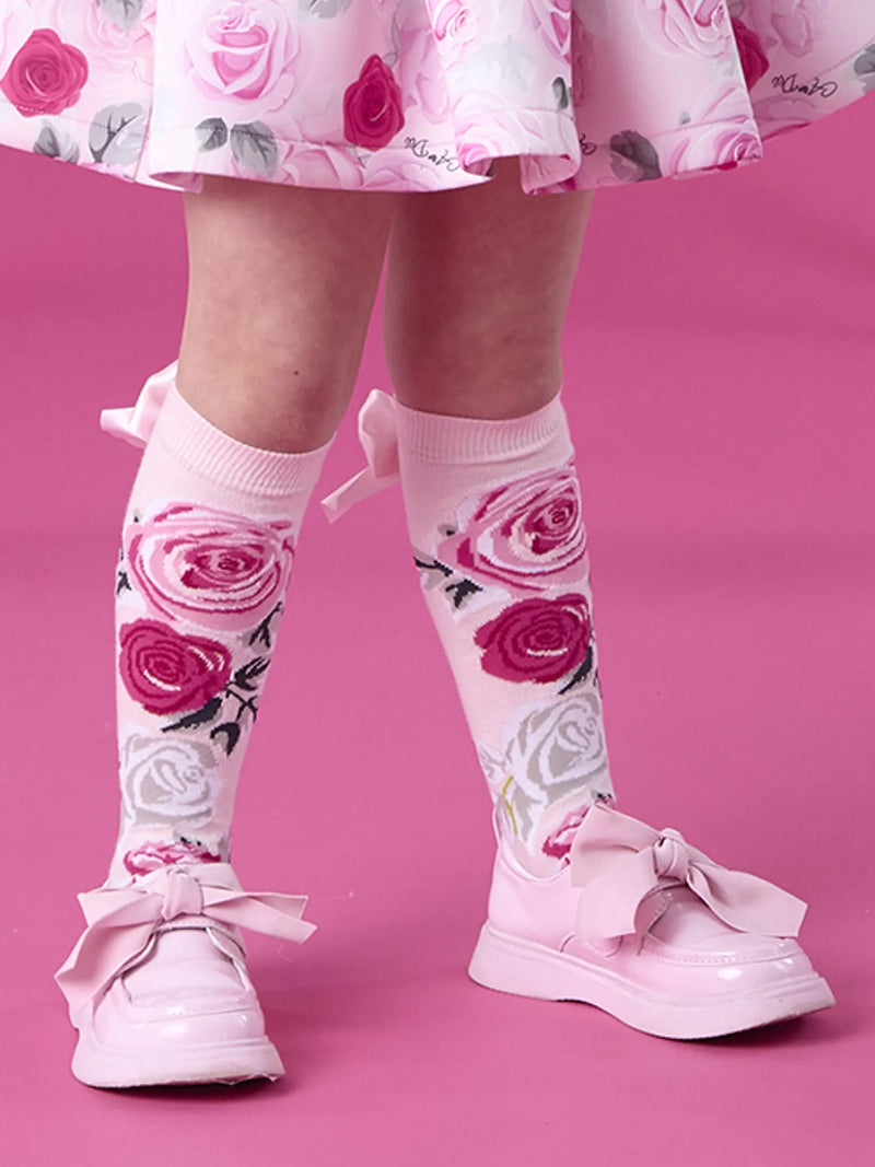 Girl wearing the A Dee alessandra knee socks.