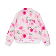 Back of the A Dee pink alice bomber jacket.