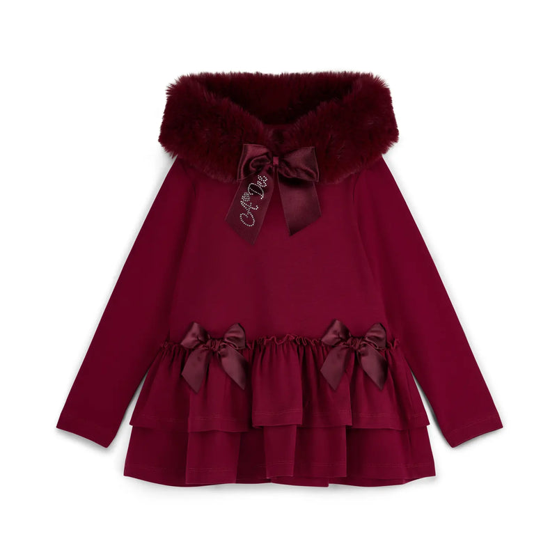 A Dee girl's hoodie with faux fur trim.