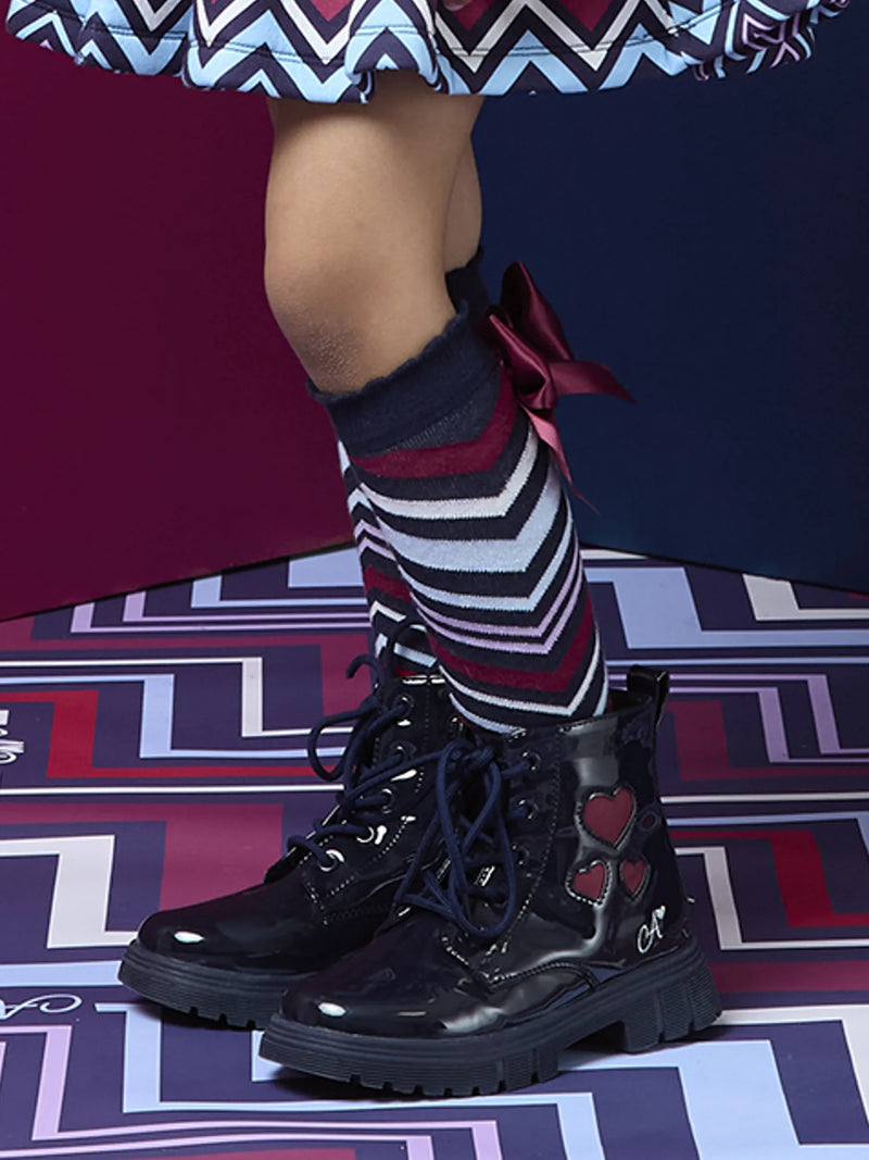 Girl modelling the A Dee amore boots.