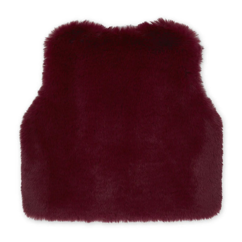 Back of the A Dee burgundy anna gilet.
