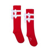 A Dee red astrid knee socks - 263926.