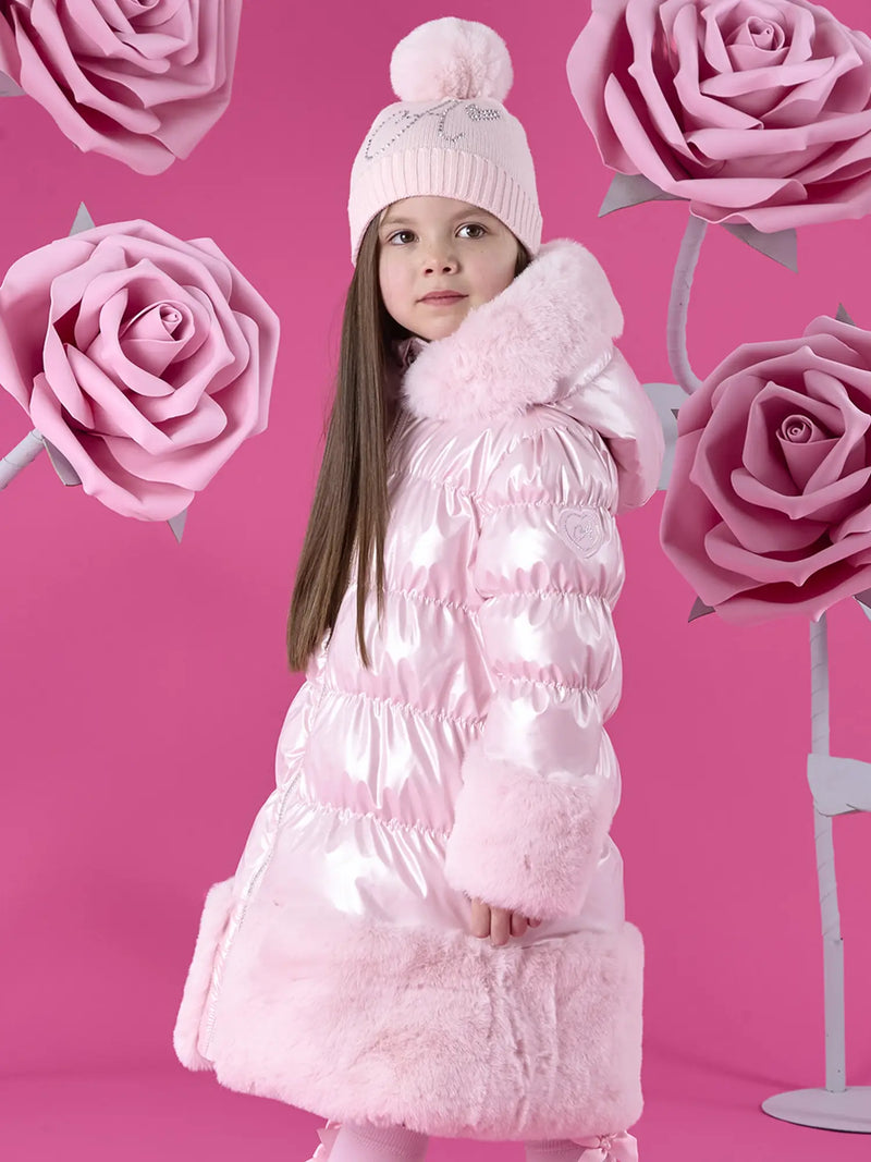 Closer view of the A Dee aurora puffer jacket.