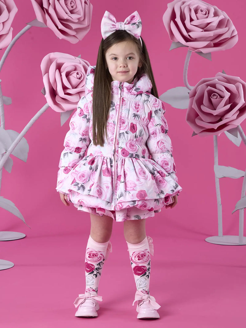 Girl modelling the A Dee ava puffer jacket.