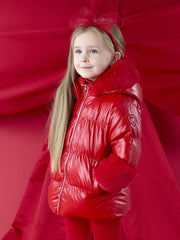 Closer view of the A Dee avery puffer jacket.
