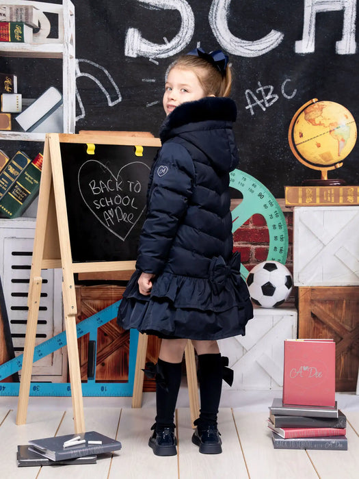 Girl modelling the A Dee becky coat.