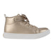 A Dee bowtique trainers with metallic gold finish.