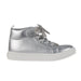 A Dee bowtique trainers with metallic silver finish.