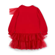 Back of the A Dee red brandy dress.