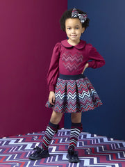 Girl wearing the A Dee chloe skirt set.