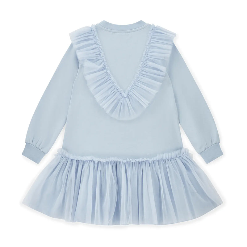 Rear view of the A Dee lacey dress.