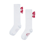 Back of the A Dee white landon knee socks.