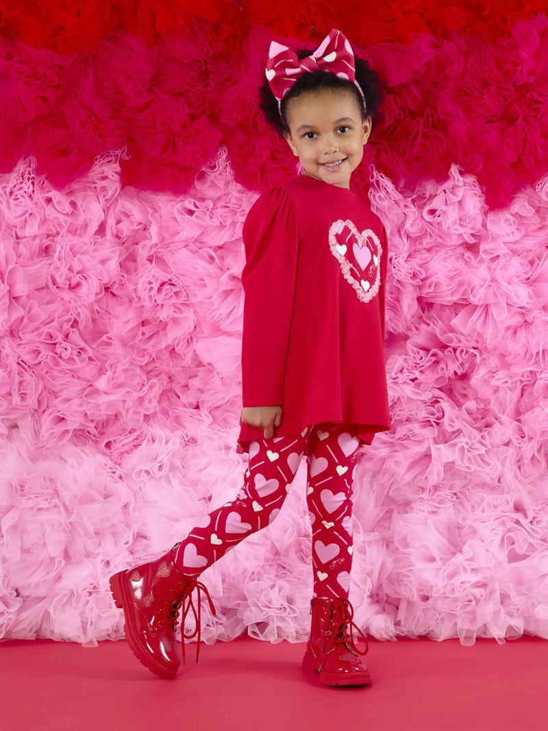 Girl wearing the A Dee lola leggings set.