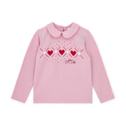 A Dee long sleeve pink top.