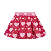 A Dee girl's heart print skirt.