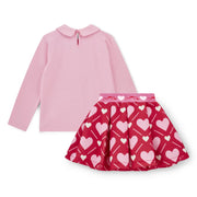 Rear view of the A Dee lyla skirt set.