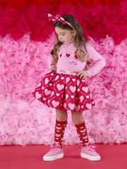 Girl modelling the A Dee lyla skirt set.