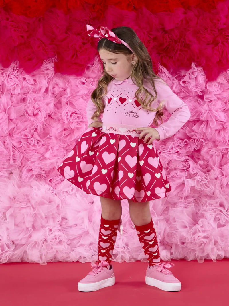 Girl modelling the A Dee lyla skirt set.