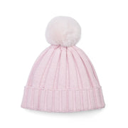 Back of the A Dee pink mallory bobble hat.