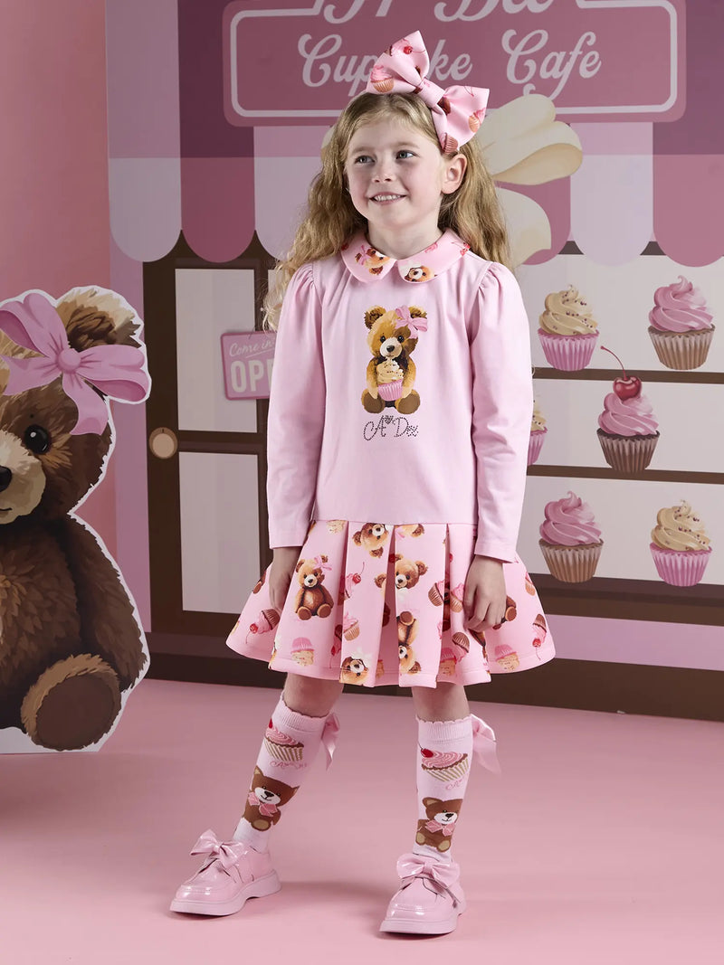 Girl modelling the A Dee meadow dress.