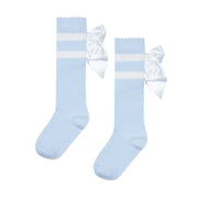 Rear view of the A Dee meave knee socks.