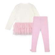 Back of the A Dee white mila leggings set.