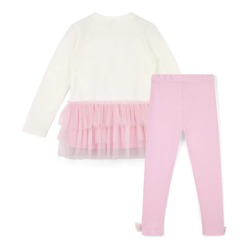 Back of the A Dee white mila leggings set.