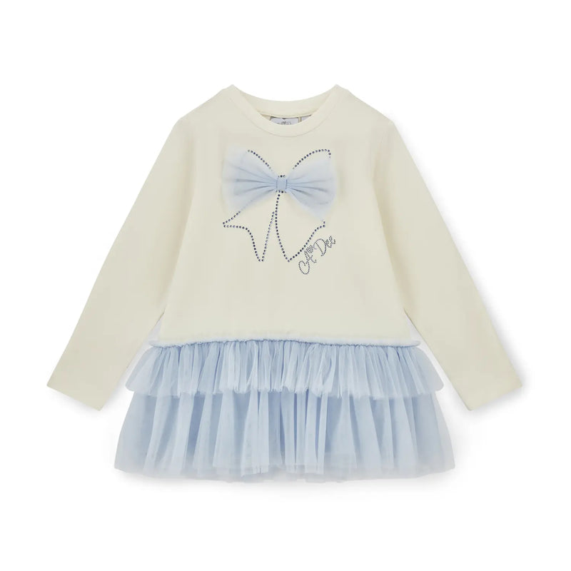 Girl's cream white long sleeve top.