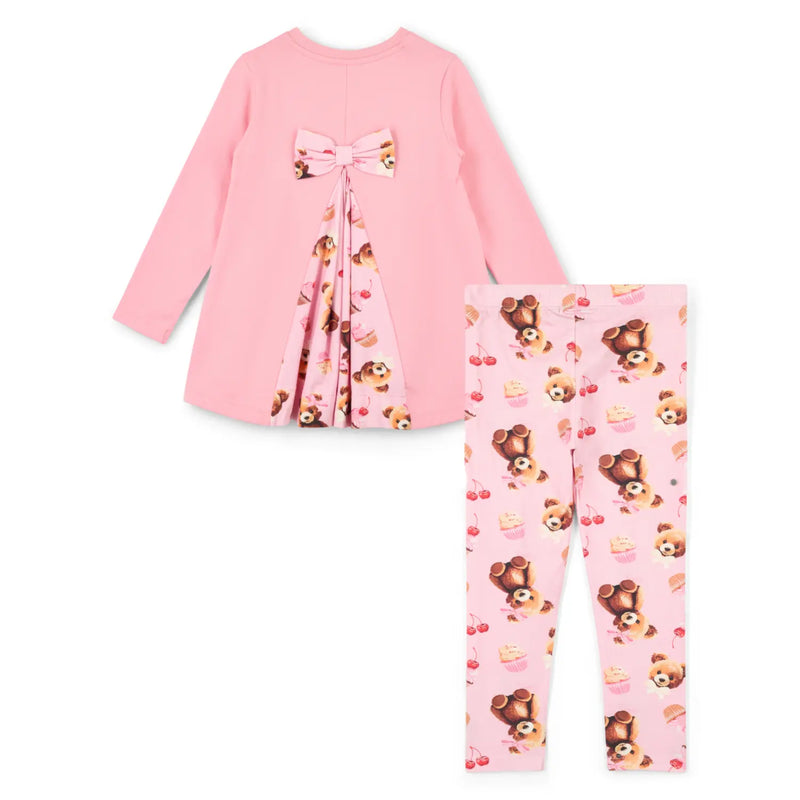 Rear view of the A Dee girl's missy leggings set.