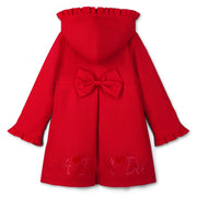 Back of the A Dee red nova raincoat.